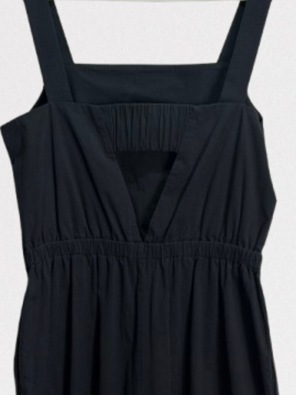COS Cotton Poplin Wide-Leg Square-Neck Jumpsuit Size 6 Black - Picture 8 of 11